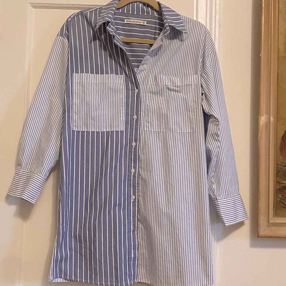 Abercrombie & Fitch relaxed poplin shirt dress